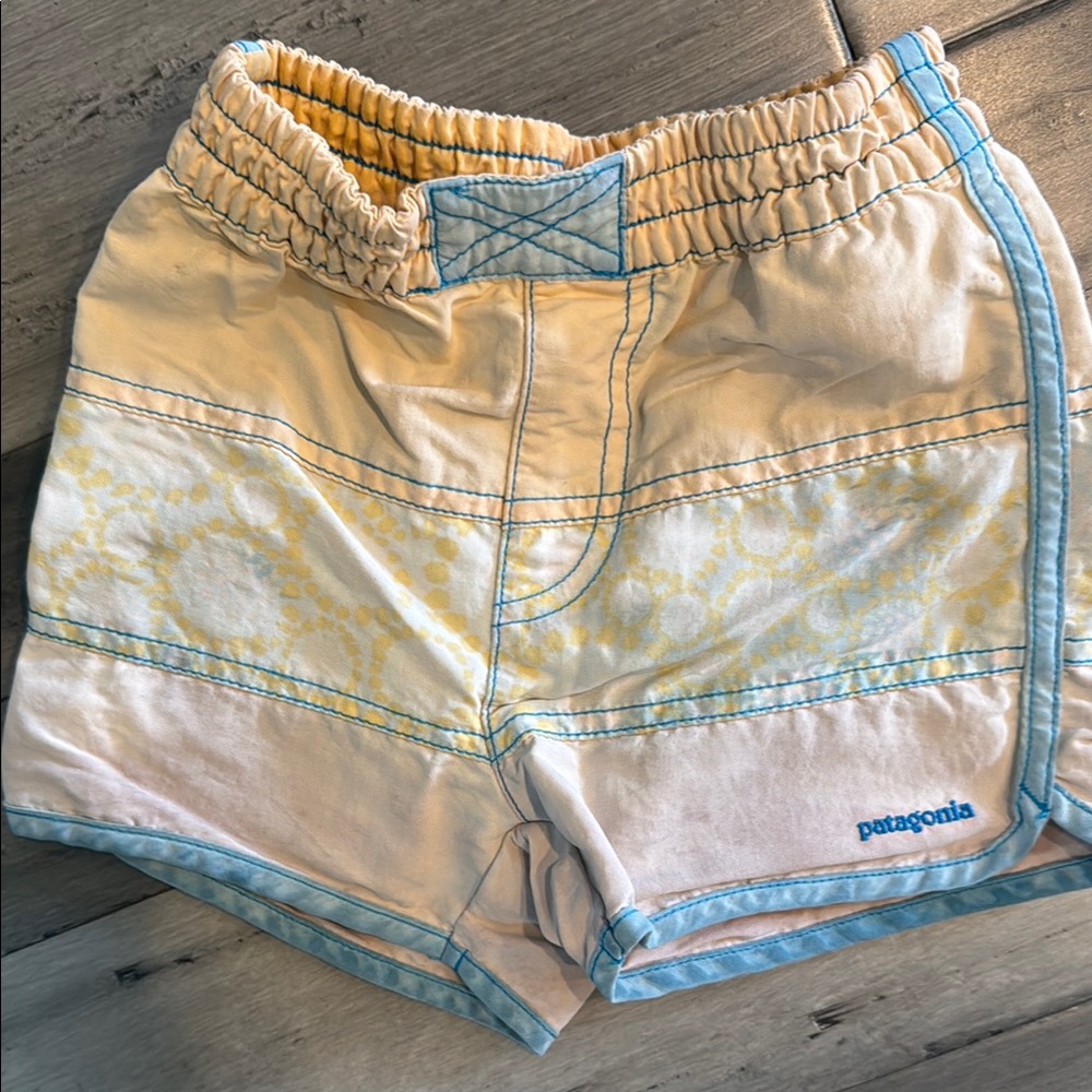 Patagonia Yellow and Blue Shorts
